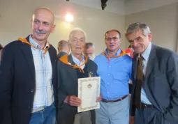 Carlo Rosso, al centro, con Ezio Donadio, Mario Berardo, Sergio Chiamparino